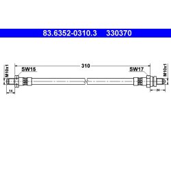 Brake Hose ATE 83.6352-0310.3