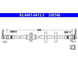 Brake Hose ATE 83.6401-0413.3