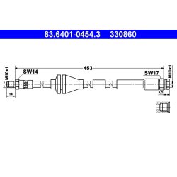 Brake Hose ATE 83.6401-0454.3
