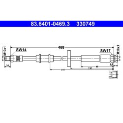 Brake Hose ATE 83.6401-0469.3