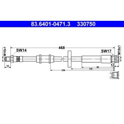 Brake Hose ATE 83.6401-0471.3