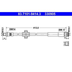 Tuyau de frein ATE 83.7101-9414.3