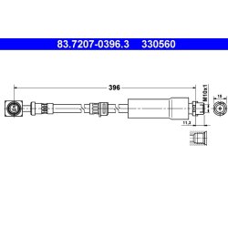 Brake Hose ATE 83.7207-0396.3
