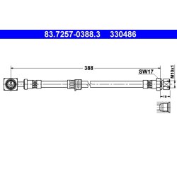 Brake Hose ATE 83.7257-0388.3