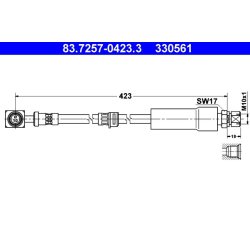 Tuyau de frein ATE 83.7257-0423.3