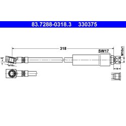 Brake Hose ATE 83.7288-0318.3