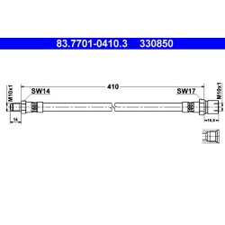Tuyau de frein ATE 83.7701-0410.3