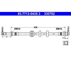 Brake Hose ATE 83.7713-0435.3
