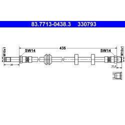 Brake Hose ATE 83.7713-0438.3