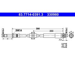 Brake Hose ATE 83.7714-0391.3 OE Ref 1405497