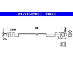 Brake Hose ATE 83.7715-0280.3