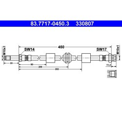 Brake Hose ATE 83.7717-0450.3