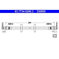 Brake Hose ATE 83.7734-0290.3