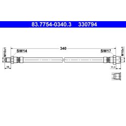 Brake Hose ATE 83.7754-0340.3