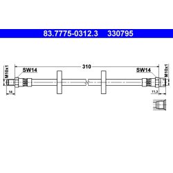 Brake Hose ATE 83.7775-0312.3