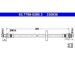 Brake Hose ATE 83.7788-0280.3