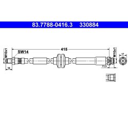Tuyau de frein ATE 83.7788-0416.3