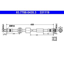 Brake Hose ATE 83.7788-0435.3