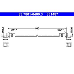 Brake Hose ATE 83.7801-0400.3 OE Ref 116489