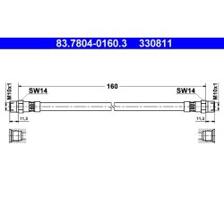 Brake Hose ATE 83.7804-0160.3