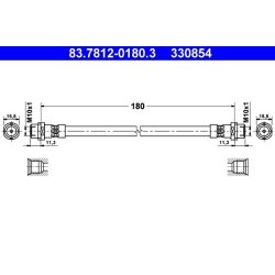 Brake Hose ATE 83.7812-0180.3