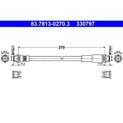 Brake Hose ATE 83.7813-0270.3