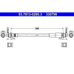 Brake Hose ATE 83.7813-0285.3