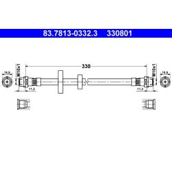 Brake Hose ATE 83.7813-0332.3