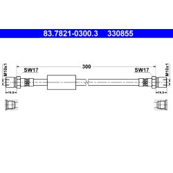 Brake Hose ATE 83.7821-0300.3