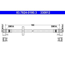 Brake Hose ATE 83.7824-0180.3