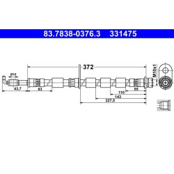 Brake Hose ATE 83.7838-0376.3