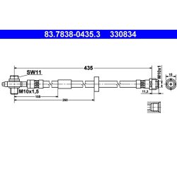Brake Hose ATE 83.7838-0435.3