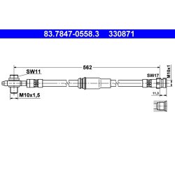 Brake Hose ATE 83.7847-0558.3