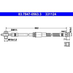 Brake Hose ATE 83.7847-0563.3