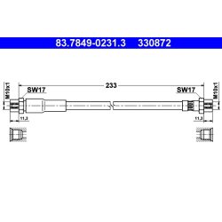 Brake Hose ATE 83.7849-0231.3