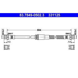 Brake Hose ATE 83.7849-0502.3
