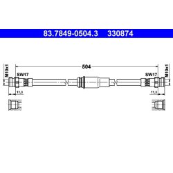 Brake Hose ATE 83.7849-0504.3