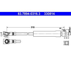 Brake Hose ATE 83.7894-0316.3