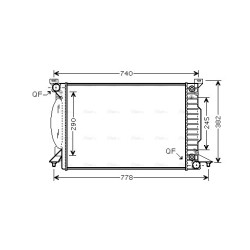 Radiator AVA QUALITY COOLING AI2207 OE Ref 8E0121251Q