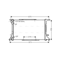 Radiator AVA QUALITY COOLING AI2306 OE Ref 8K0121251R