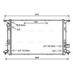 AVA Radiator AVA QUALITY COOLING AI2365 OE Ref 4H0121251C