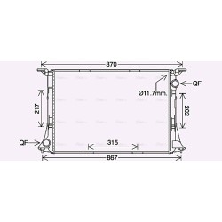 AVA Radiator AVA QUALITY COOLING AI2422 OE Ref 4G0121251N