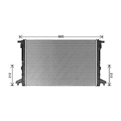 AVA Radiator AVA QUALITY COOLING AI2440 OE Ref 80A121251D AVA QUALITY COOLING