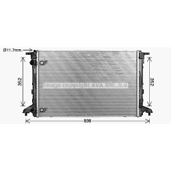 Radiator AVA QUALITY COOLING AI2446 OE Ref 8W0121251K
