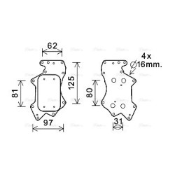 AVA Engine Oil Cooler AVA QUALITY COOLING AI3403 OE Ref 059117021H