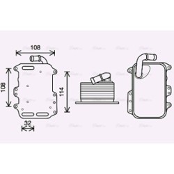 AVA Engine Oil Cooler AVA QUALITY COOLING AI3405 OE Ref 059117021R
