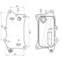 Engine Oil Cooler AVA QUALITY COOLING AI3460 OE Ref 06E117021M