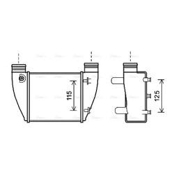Intercooler AVA QUALITY COOLING AI4364 OE Ref 8E0145806Q