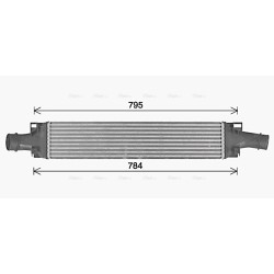 Intercooler AVA QUALITY COOLING AI4432 OE Ref 8W0145805AD