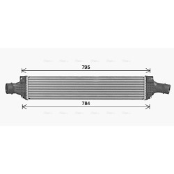 Intercooler AVA QUALITY COOLING AI4433 OE Ref 8W0145805B